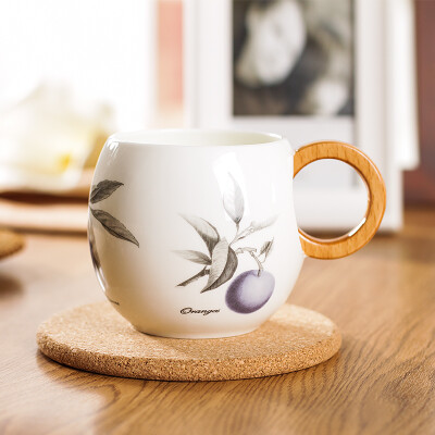 

【Jingdong Supermarket】 Yun Tang Xiao purple fragrance bone porcelain office cup mark milk milk cup office cup cup cup