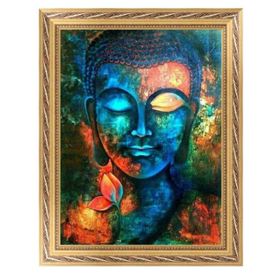 

UpperX Full Rhinestone DIY 5D Diamond Buddha Painting Embroidery Cross Stitch Craft Home Decor