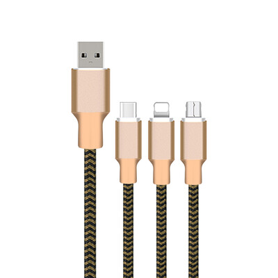 

LAMYOO N112 USB Cable 3in1 for Micro USB Type C Mobile Phone Charger Cable for iPhone Samsung 6 Charging Cable Micro USB Charger C