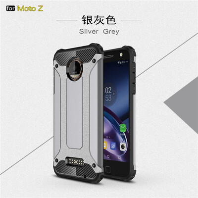 

Fivice Motorola Moto Z case Luxury Silicone Diamond Armor PC Hard Shell Phone Case
