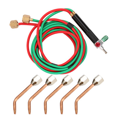 

Mini Oxygen Acetylene Welding Torch for Platinum Stainless Steel Metal with 5pcs Tips