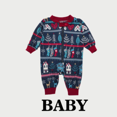 

Family Matching Christmas Pajamas Set Women Baby Kids Xmas Sleepwear Nightwear X