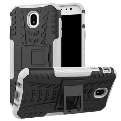 

Fivice Samsung J7 2017 European version J730 Case TPU anti-fall tire pattern back clip bracket phone case
