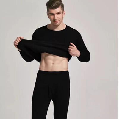 

Thermal Underwaer For Mens Winter Warm Velvet Inner Wear Plus Size Thermal Underwear Set Thick Round neck Slim Long Johns M-4XL