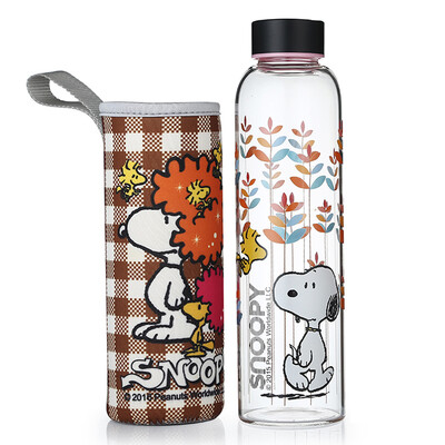 

Jingdong supermarket] Snoopy (SNOOPY) glass 550ML creative water cup DM-3015A to send diving cup sets