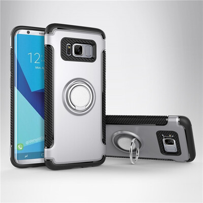 

Fivice Samsung Galaxy S8 case PC metal ring shell magnetic car bracket TPU phone case