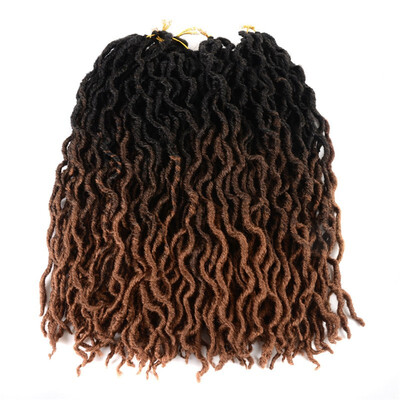 

3Packs 18inch Nu Locs Handmade Synthetic Crochet Hair Soft Gypsy Loc Wavy Crochet Braids Hair Extensions