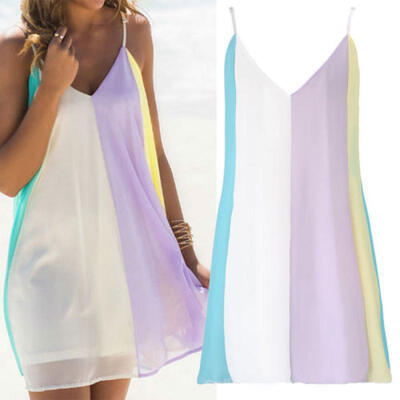 

Women Chiffon Kimono Beach Cardigan Bikini Cover Up Wrap Beachwear Mini dress AU