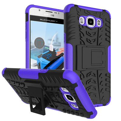 

Fivice Samsung J710J7 2016On 8 Case TPU anti-fall tire pattern back clip bracket phone case