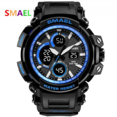 

SMAEL Men Sport Watch Dual Display Analog Shock Digital LED WristWatch Quartz