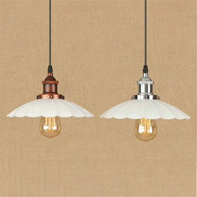 

Baycheer HL486940 Industrial Style Black Pendant Light 984"1181"1377"1574" Width Retro Scalloped Shade
