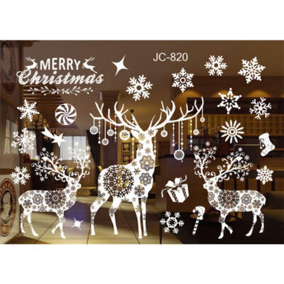 

NEW Snow Flakes Window Stickers Winter Snowflake Wall Stickers Christmas Decals