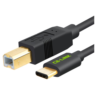 

CE-LINK 1511 Type-C to USB20 B-type square print line 2 m USB31Type-c MacBook print line Printer data cable black