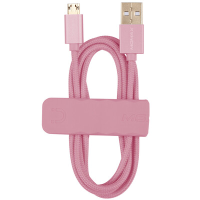 

MOMAX (MOMAX) 1-TAKE Andrews data cable charging cable connection double-sided Micro USB positive and negative insert elite braided wire 1m rose gold
