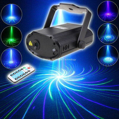 

ESHINY Remote MINI Blue Green Laser 12 Big Patterns Projector DJ Dance Disco Bar Party Xmas Effect Light Show T172