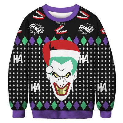 

2018 New Mens&Womens Christmas Collection 3D Printed Sweater Mens Hoodie Long Sleeve Womens Pullover BFT031