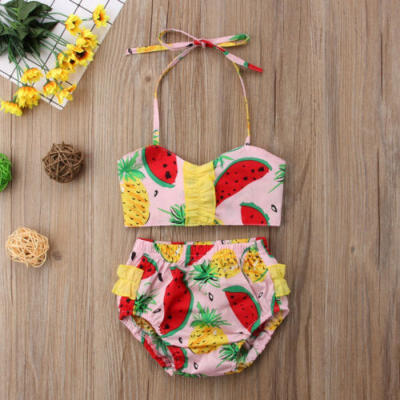 

Infant Baby Girls Floral Bikini Suit Sets Swimmable Swimwear Swimsuit Beachwear