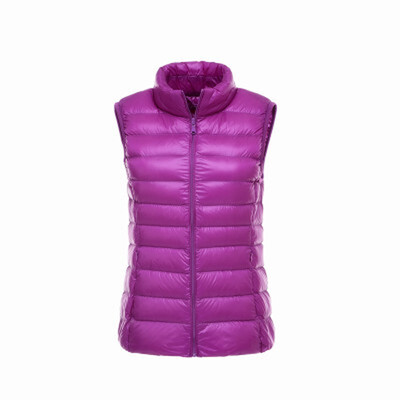 

2018New Autumn Women White Duck Down Vest Ultra Light Down Vest Jacket Winter Slim Sleeveless Coat