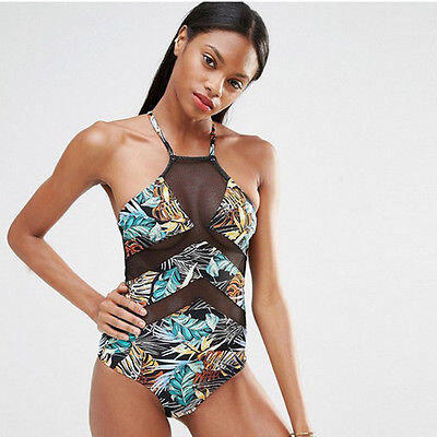 

Sexy Women One-piece Bathing Suit Swimwear Beachwear Monokini Push Up Bikini D