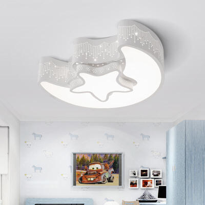 

Modern Simple Creative Style Stepless Dimming LED Ceiling Light Flush Mount Star Moon Shape for Decoration