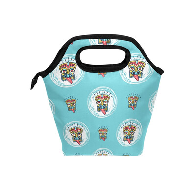 

Insulated Lunch Tote Bag Whimsy Expression Travel Picnic Lunch Handbags Portable Zipper Lunch Bag Box