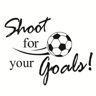 

UpperX Football "Shoot For" Living Room Bedroom Background Customized Removable Wall Stickers