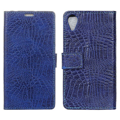 

MOONCASE ASUS ZenFone Live L1 ZA550KL Crocodile Leather Case - Blue