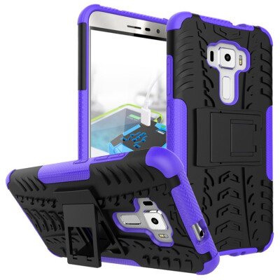 

Fivice Zenfone 3 ZE552KL 55 inch Case TPU anti-fall tire pattern back clip bracket phone case