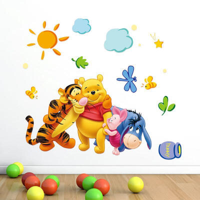 

Winnie the pooh Removable Cartoon Mural Children Room Wall Stickers PVC Decals