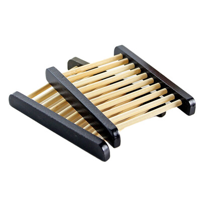 

UpperX Trapezoid Natural Wood Soap Plate Box Bath Soap Tray Holder Dish Shower Wash