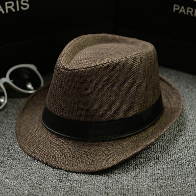 

Unisex Straw Fedora Sun Hat Panama Trilby Crushable Mens Lady Foldable Travel