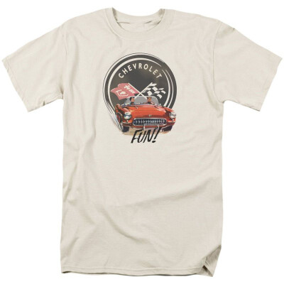 

Chevy Mens Vette Fun T-Shirt Cream