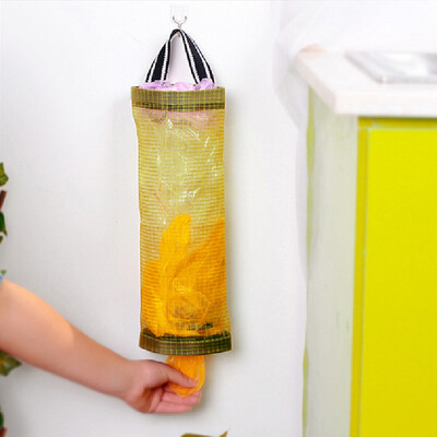 

Convenient Home Kitchen Hanging Bag Organizer Grocery Garbage Bag Holder Storage Dispenser Mesh Bags