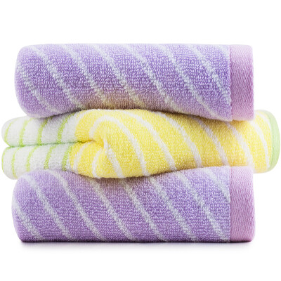 

Jingdong Supermarket] Sanli cotton tacquard rhombus  element face towel 34 × 75cm soft water wash wash towel mixed color 3