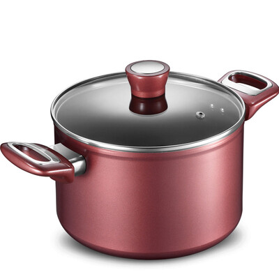 

[Jingdong supermarket] Ai Shida 22CM new non-stick multi-use complex soup pot TL22A1WG-C soup pot Induction Cooker Gas General wine red