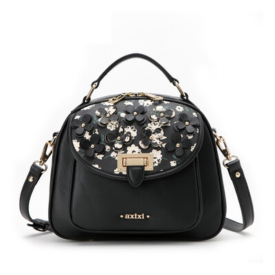 

Fashion new printed flowers handbag women PU leather shoulder tote bag high quality ladies small bag