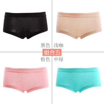 

Sexy cute girl underpants wave dot kawaii candy colored underware female waist lovely briefs exquisite gift box four pants