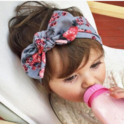 

Cute Kids Girls Baby Headband Flower Floral Print Hair Band Accessories Headwear