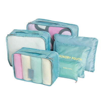 

Set Of 6 Travel Storage Bags Multi-functional Clothing Sorting Packages Kit Travel Packing Sleeves Pouches Set Luggage Organizer