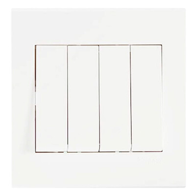 

Schneider Schneider switch socket switch panel four open dual control switch excellent series of white