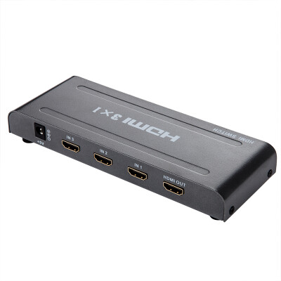 

Jinghua (JH) 3031 HDMI adapter four into four out 4X4 smart switch 4 into the 4 high-definition screen reader 1080P HD distributor support 3D with remote control black