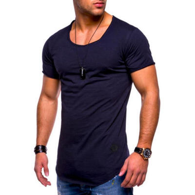 

Mens Slim Fit O Neck Short Sleeve Muscle Tee Shirts Casual T-shirt Tops Blouse