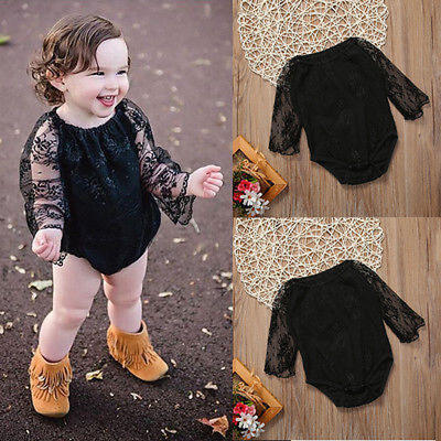 

Newborn Baby Girls Infant Romper Jumpsuit Playsuit Bodysuit Outfits Clothes L