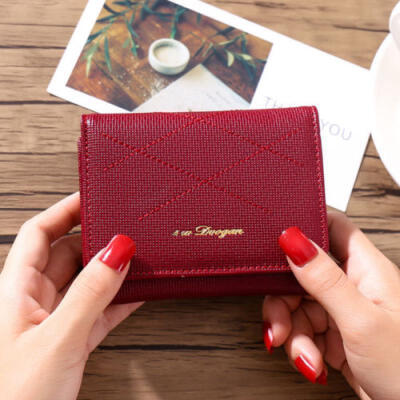 

Women Short Small Money Purse Wallet Ladies Leather Folding Coin Card Holder UK