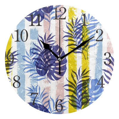 

Wall Clock Arabic Numerals Design Vector Botanical Round