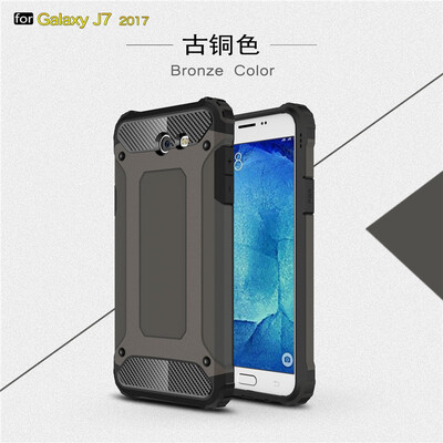 

Fivice Samsung Galaxy J7 2017 case Luxury Silicone Diamond Armor PC Hard Shell Phone Case