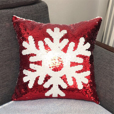 

Christmas Sequins Positioning Embroidery Can Flip The Pattern Holding Pillowcase