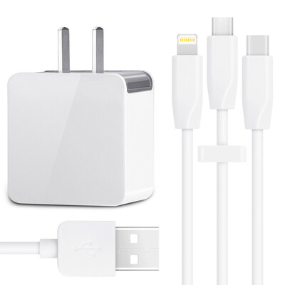 

Capshi телефона зарядное устройство 2A + тройка (Apple / Эндрюс / тип-с) X1 Набором 1 линии данных бежевого iPhone6s / 7Plus Huawei слава Р9-8 музыки как просы OPPO