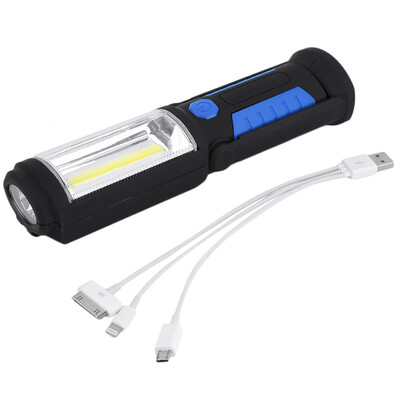 

1 LED 1 COB Открытый свет рыболовства Магнитная работа Ручная лампа аварийного факел