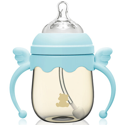 

Snow Bear Baby Feeding Bottle with Double Handle 160ML Blue 09386